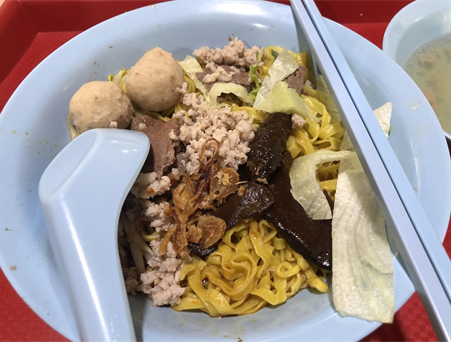 Mushroom Minced Meat Mee Pok